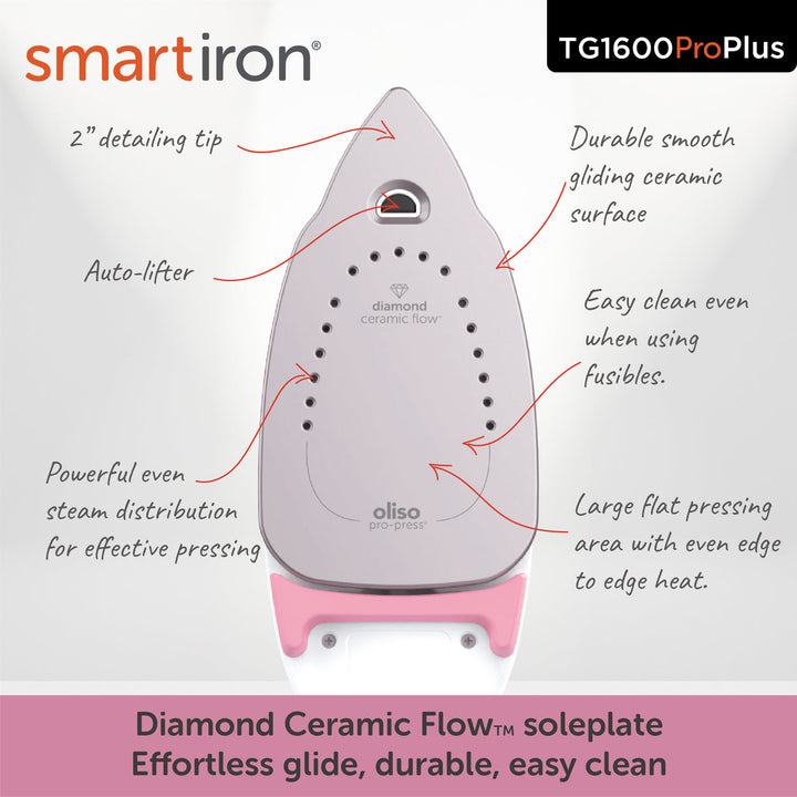 Oliso Smart Iron Pro Plus - Pink