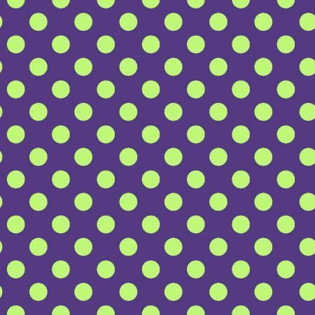 Hometown Halloween Purple with Green Dots
