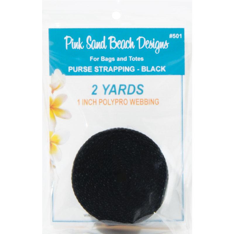 Purse Strapping 1" x 2yd Black - The Sewing Gallery