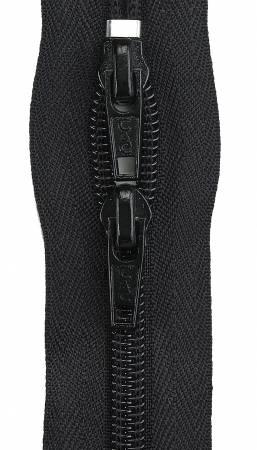Purse Zipper Black 18 in Dual Sliding - The Sewing Gallery