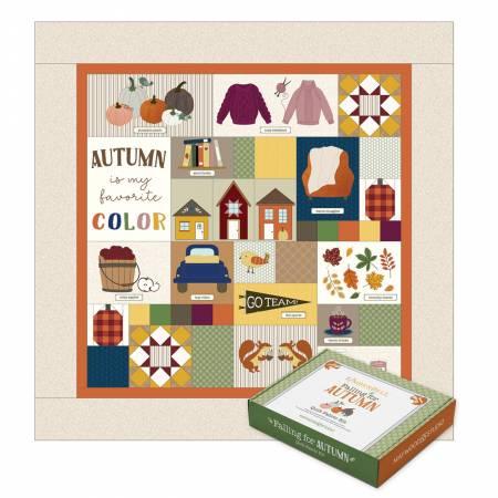 Quilt Kit Falling For Autumn, 40inx40in, fabric for quilt. # KIT-MASFALL