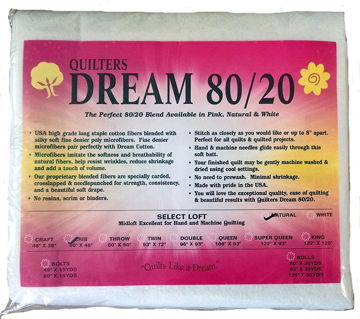 Quilters Dream 80/20 Crib Natural - The Sewing Gallery