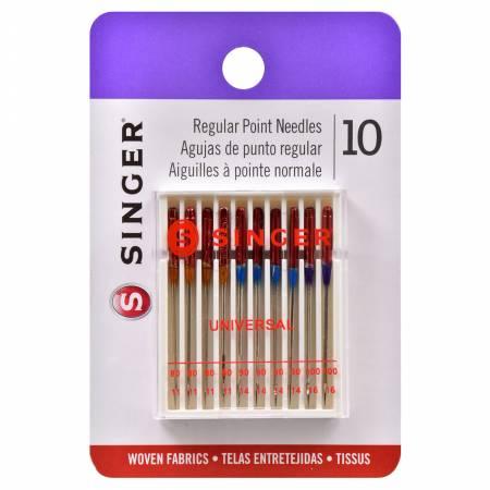 Singer Universal Red Band Machine Needle Sizes 11/14/16 10ct # 4790