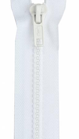 Sport Polyester 1-Way Separating Zipper 14in White - The Sewing Gallery
