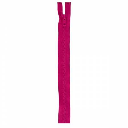 Sport Polyester 1-Way Separating Zipper 24in Red Rose - The Sewing Gallery