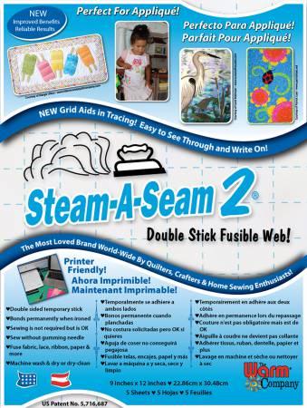 Steam A Seam 2 9in x 12in 5ct - The Sewing Gallery