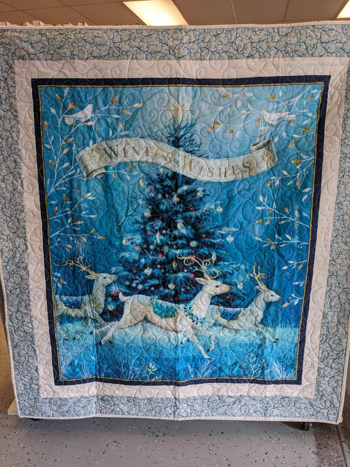 Store Sample Quilt Winter Wishes Christmas Panel Quilt