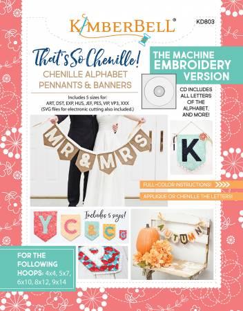 That’s So Chenille Alphabet Pennants and Banners ME # KD803 - The Sewing Gallery