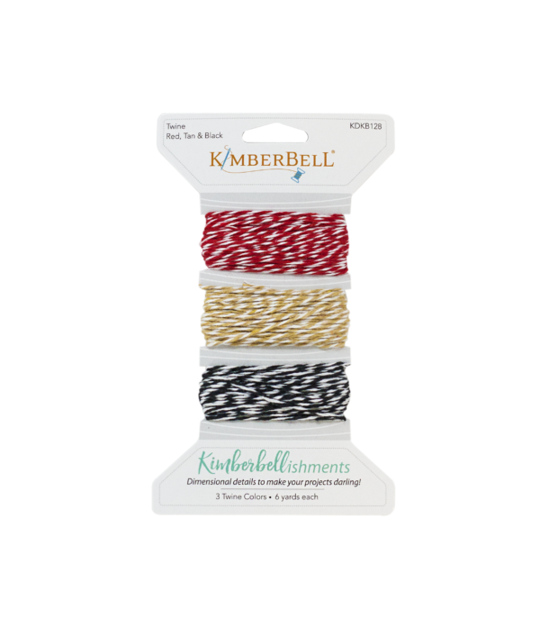 Twine Card Red, Tan, Black - The Sewing Gallery