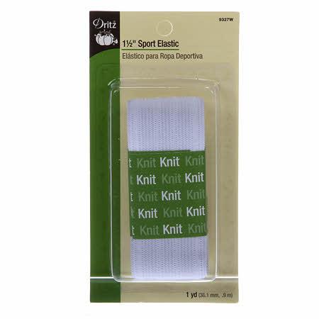 White Sport Elastic 1-1/2in x 1yd - The Sewing Gallery