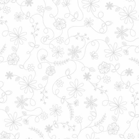 White Swirl Floral
