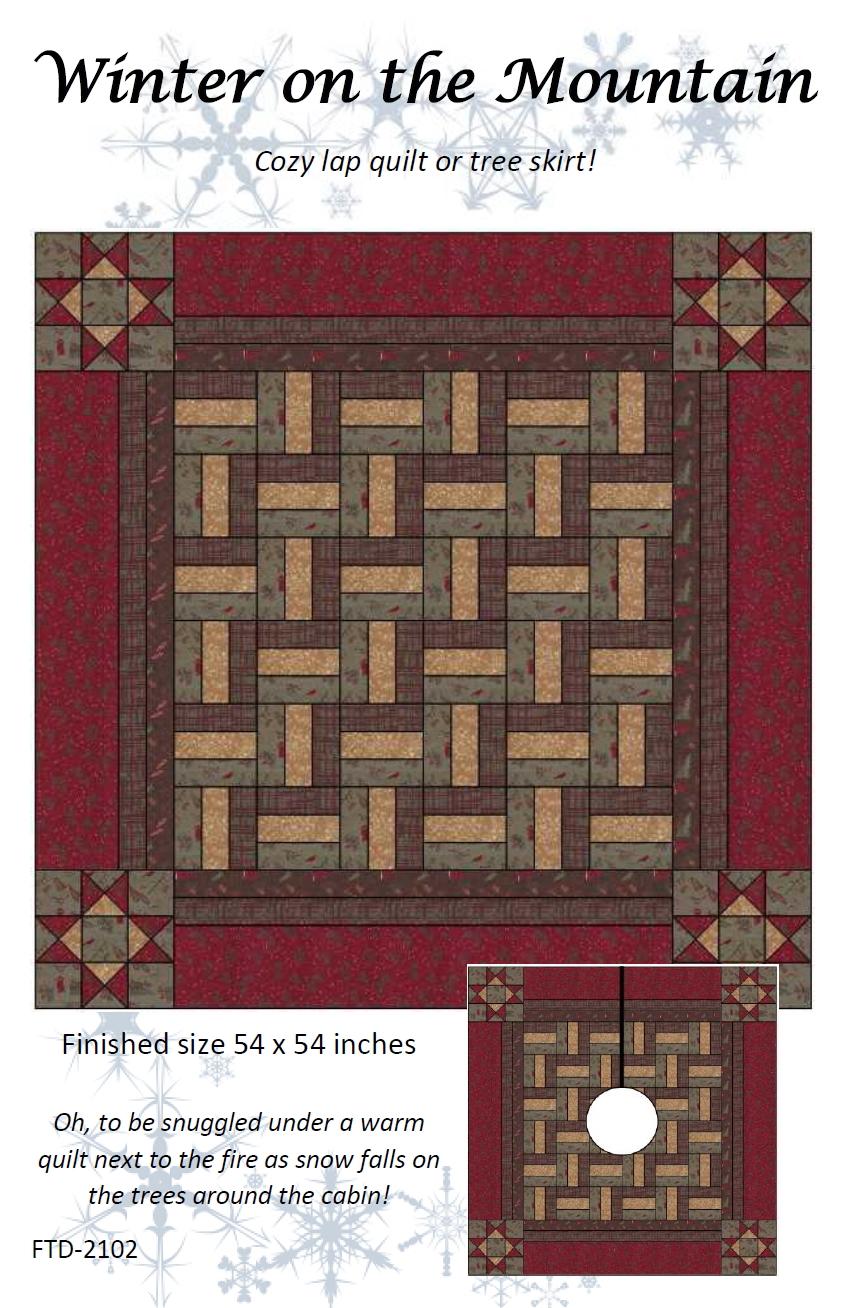 Winter on the Mountain quilt and tree skirt pattern - The Sewing Gallery