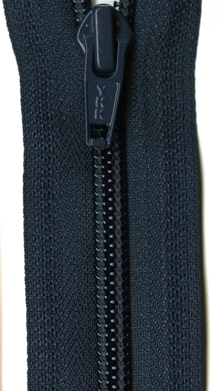 YKK 1 Way Reversible Separating 24 inch Zipper in Navy A560 Y47