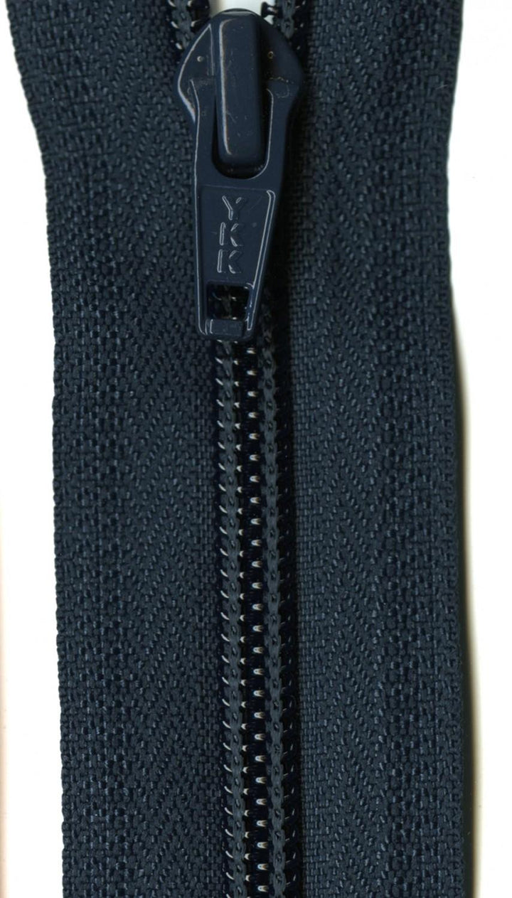 YKK 1 Way Reversible Separating 24 inch Zipper in Navy A560 Y47