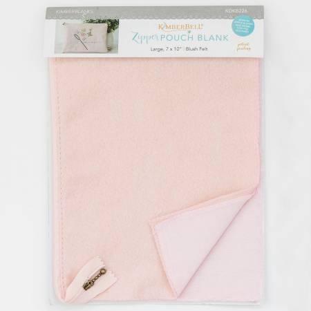 Zipper Pouch Blank Blush Felt Large - The Sewing Gallery