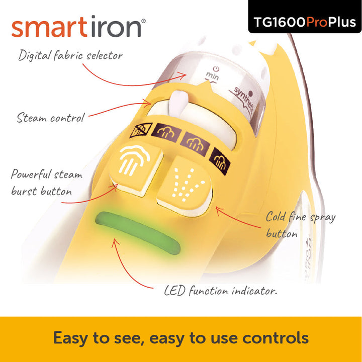 Oliso Smart Iron Pro Plus in Yellow TG1600ProPlus