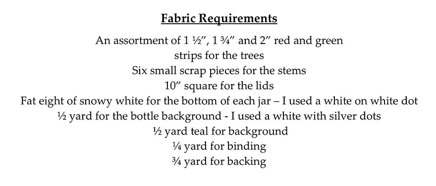 Christmas In A Jar Table Runner Pattern